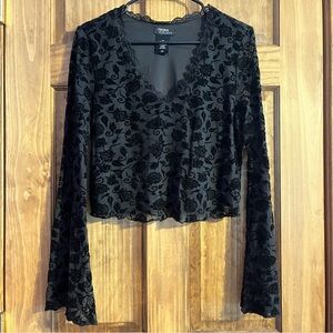 Thorn & Fable Black Roses Top